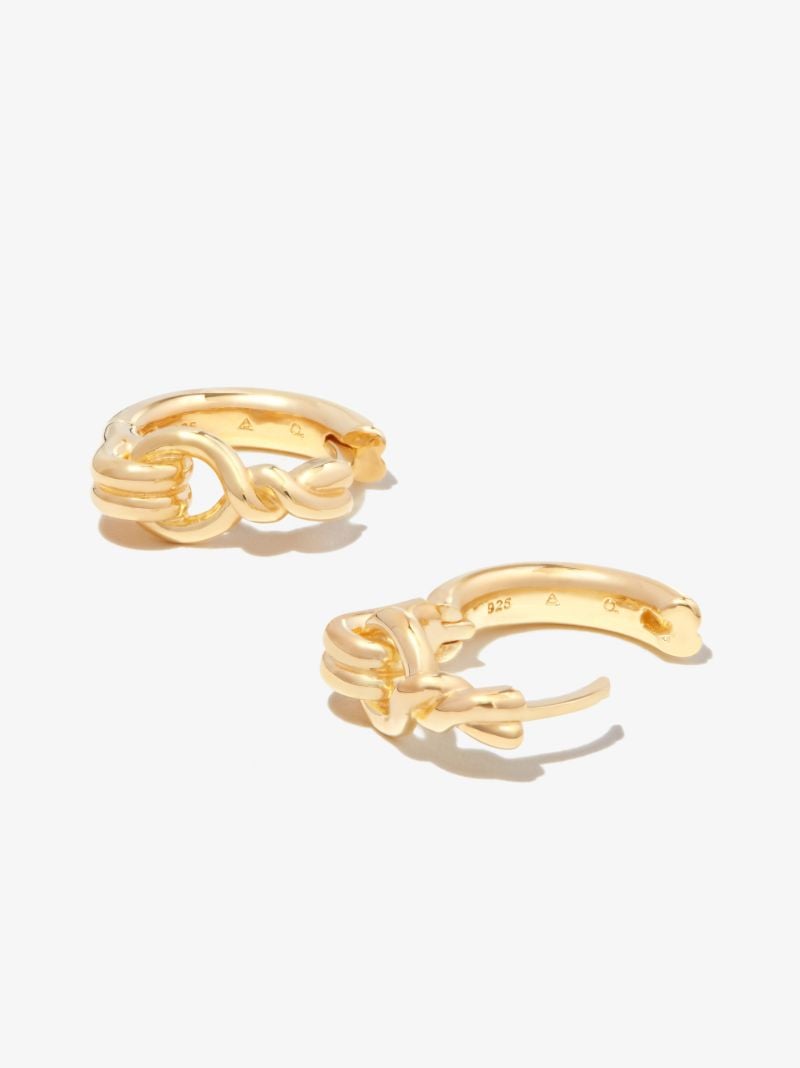 Gold Vermeil Locked Hoop Earrings