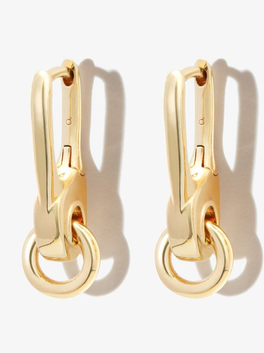 Gold Vermeil Carabiner Hoop Earrings