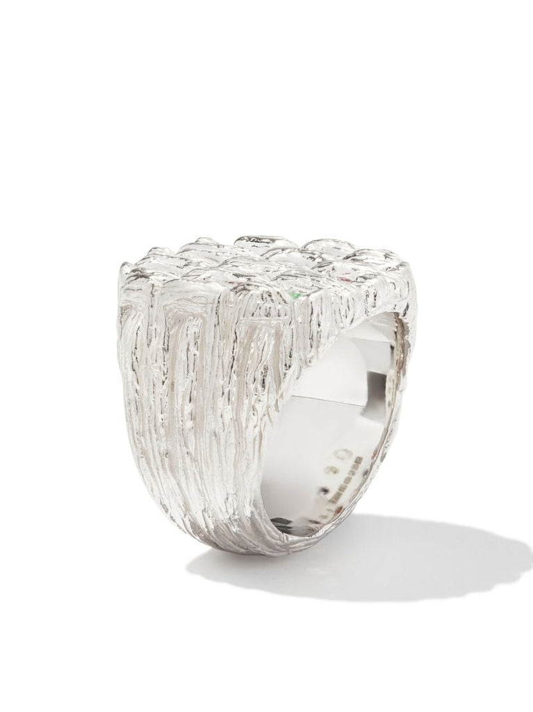 Sterling Silver Woven Roots Signet Ring