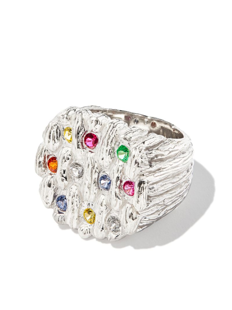 Sterling Silver Woven Roots Signet Ring