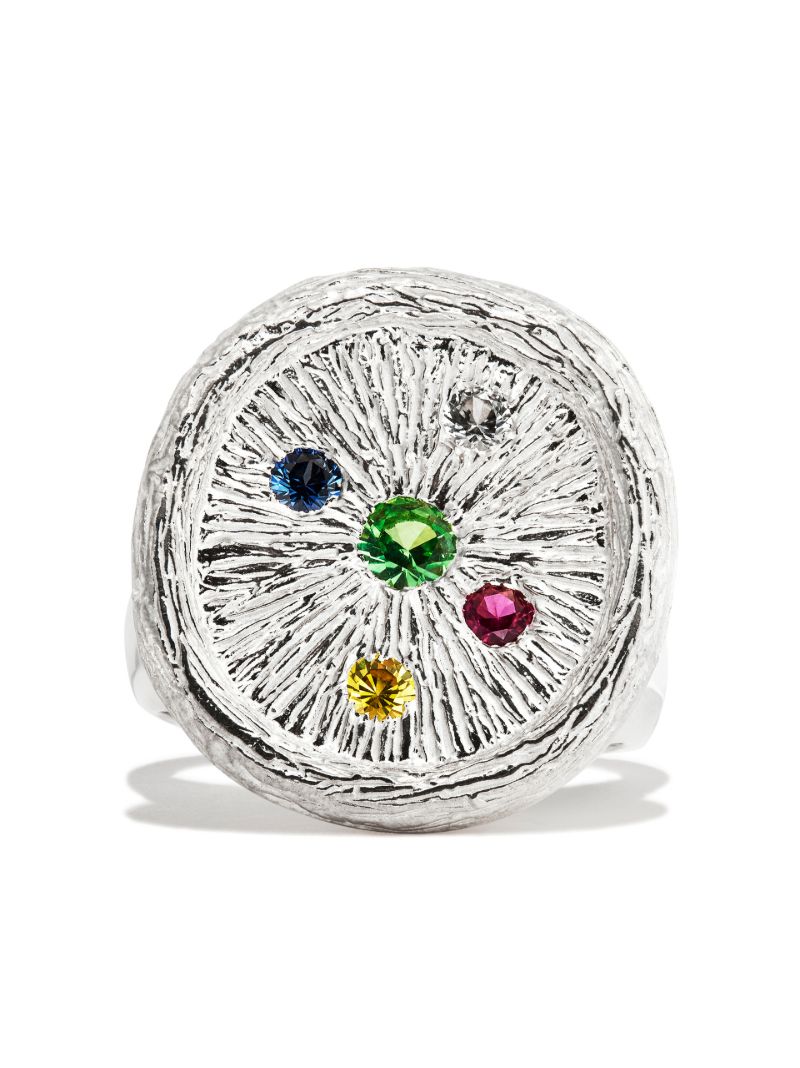 Sterling Silver Plants See Better Without Eyes Sapphire Ring