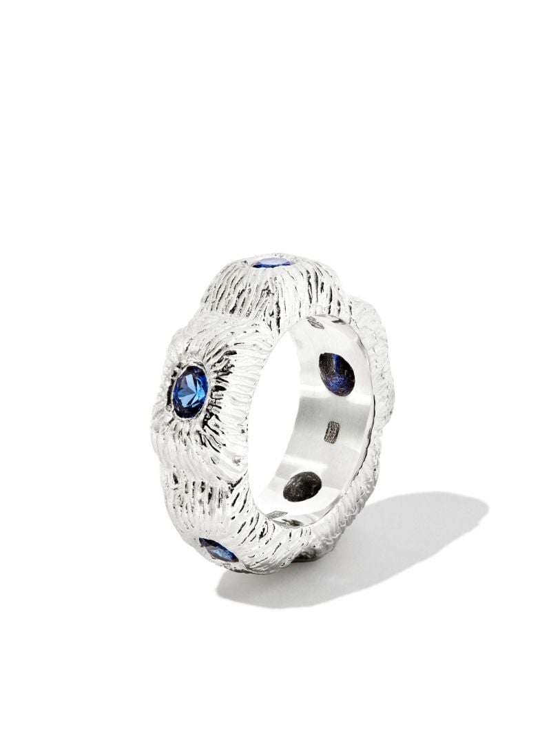 Sterling Silver Extra Sensory Perception Sapphire Ring