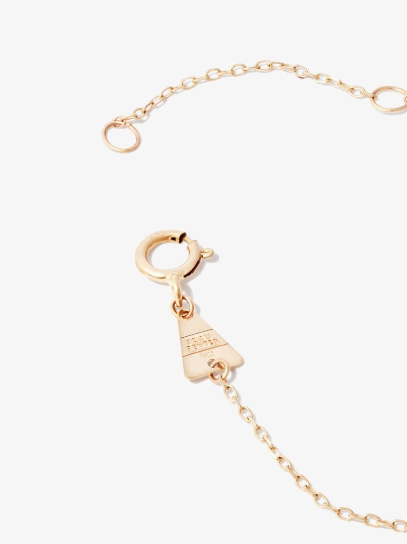 14k Yellow Gold Amigos Station Emerald and Diamond Necklace