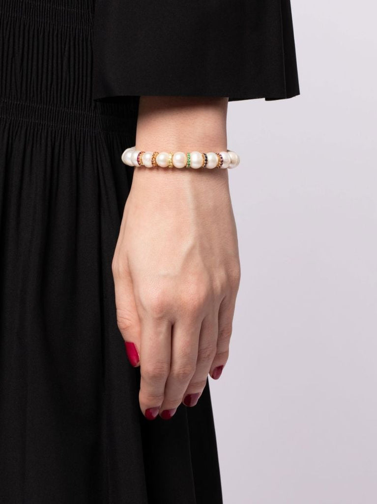 14k Yellow Gold Pearl Bracelet
