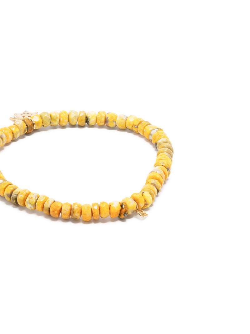 14k Yellow Gold Jasper and Crystal Bracelet