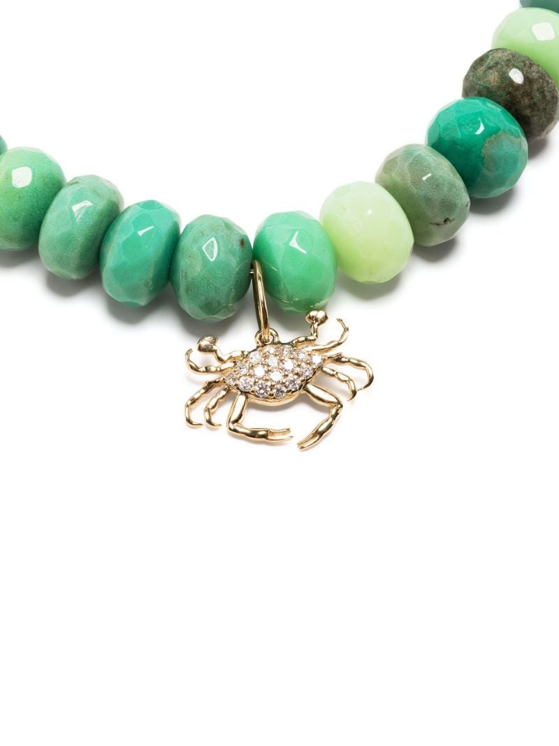 14k Yellow Gold Crab Opal and Diamond Bracelet