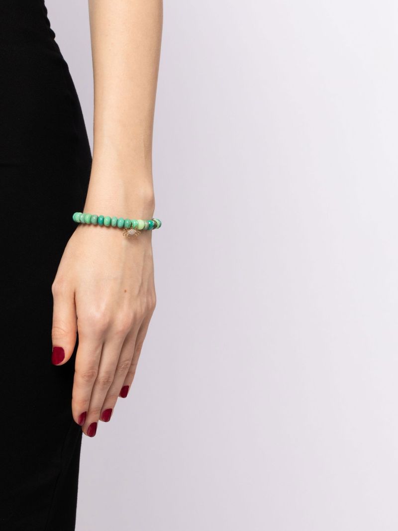 14k Yellow Gold Crab Opal and Diamond Bracelet