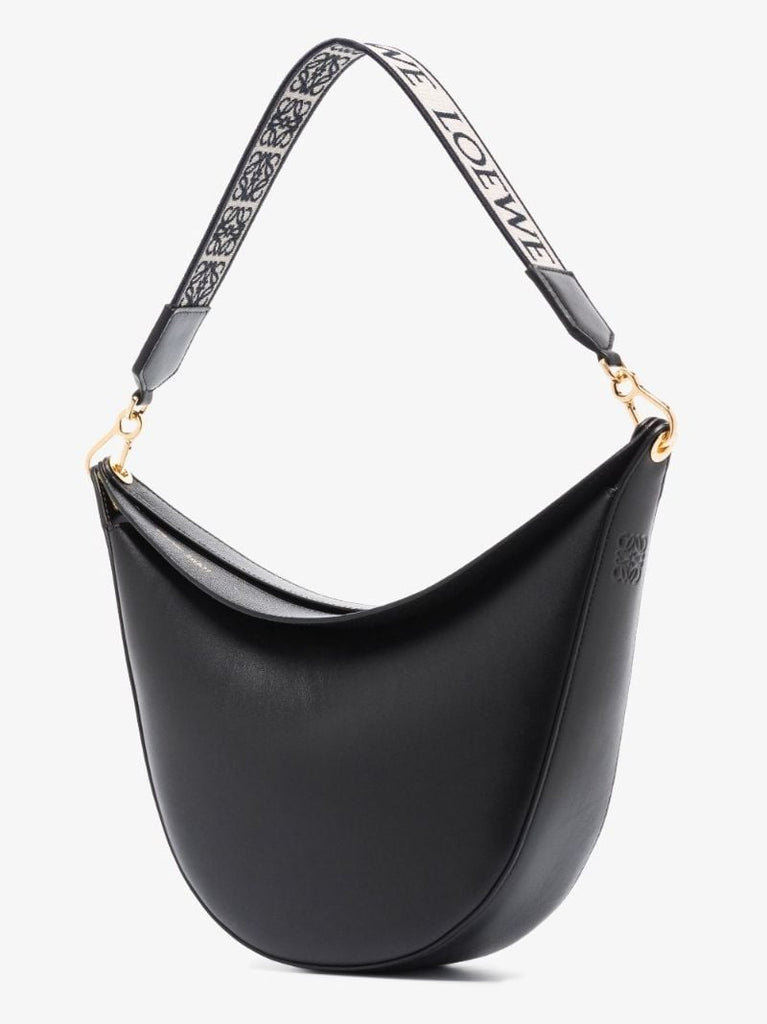 Black Luna Leather Shoulder Bag