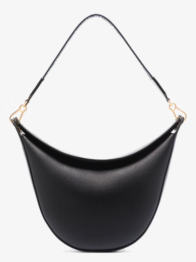Black Luna Leather Shoulder Bag