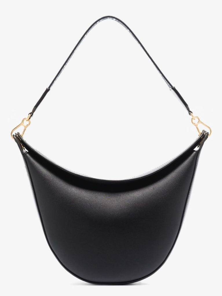 Black Luna Leather Shoulder Bag