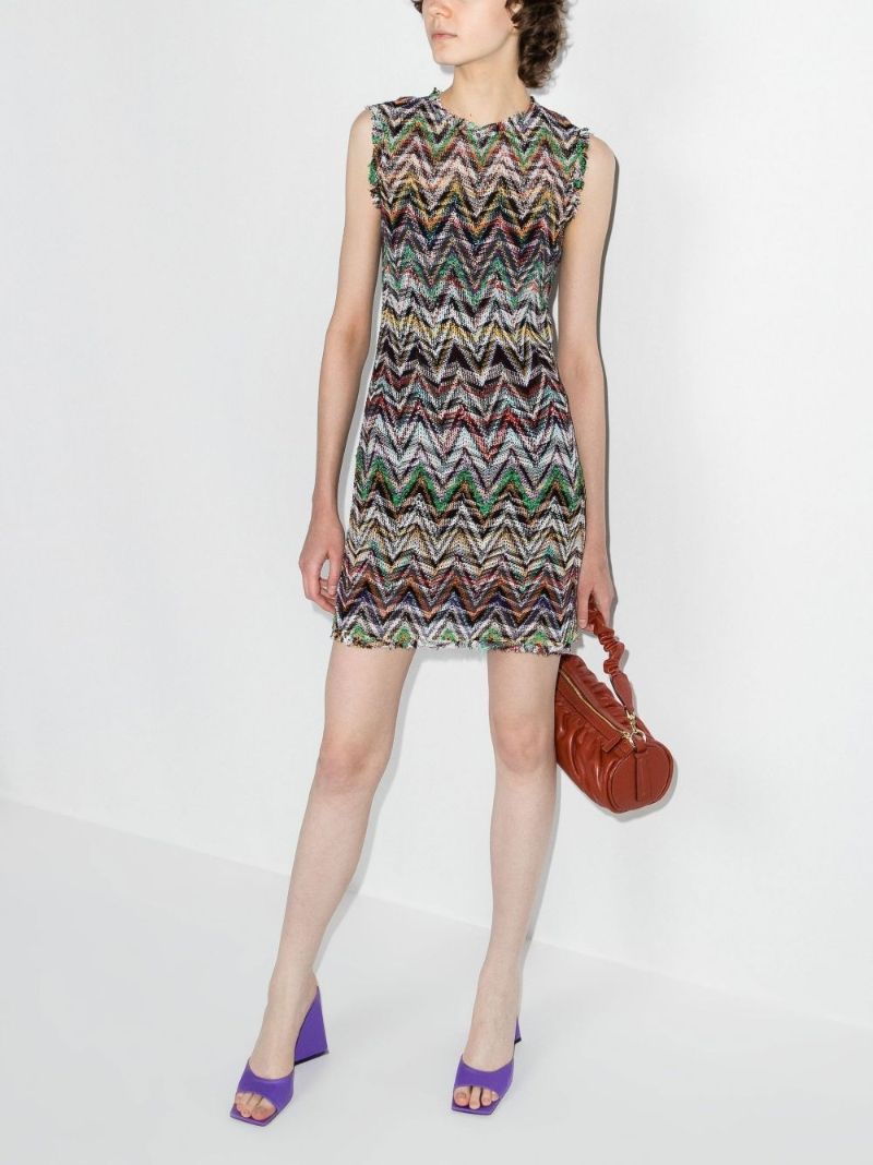 Crochet-knit Mini Dress