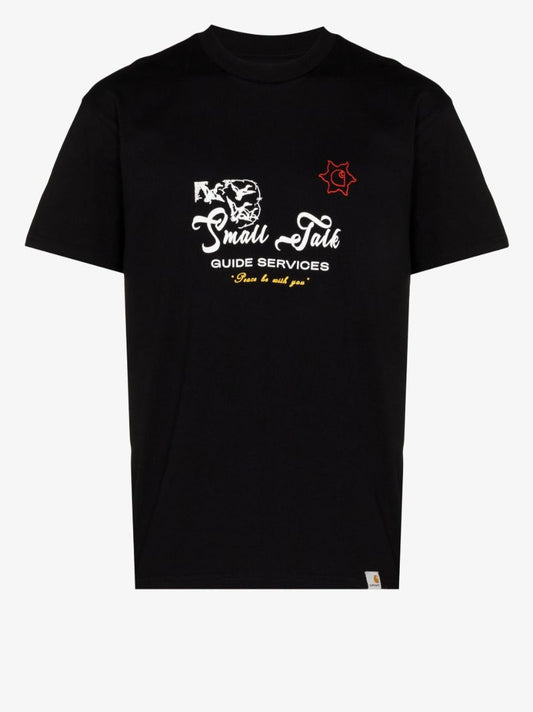 X Small Talk Studio Black Embroidered T-shirt