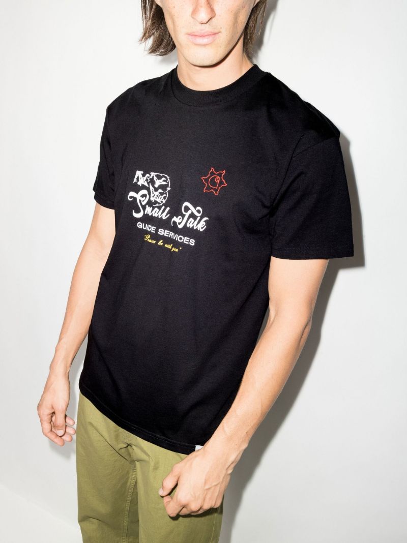 X Small Talk Studio Black Embroidered T-shirt
