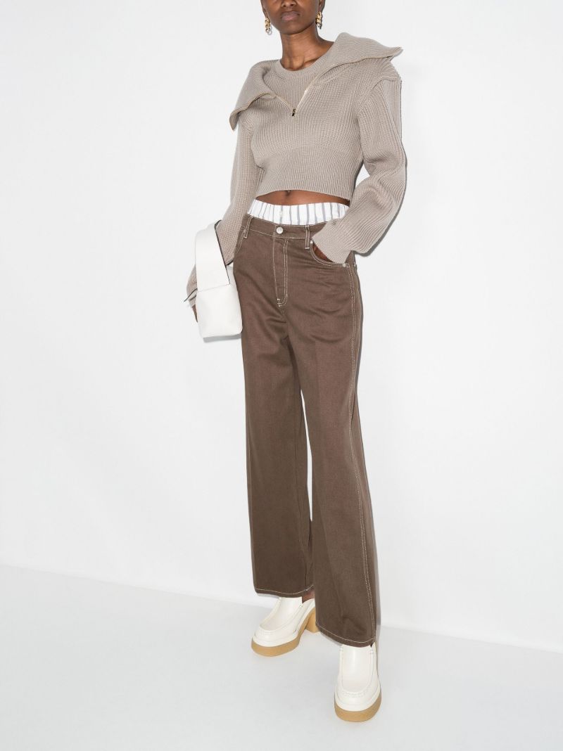 Brown Cowboy Straight-leg Jeans