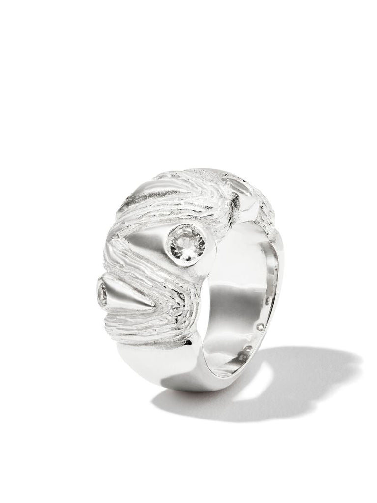 Sterling Silver Plants Share Everything Sapphire Ring