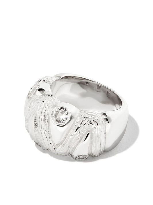 Sterling Silver Plants Share Everything Sapphire Ring