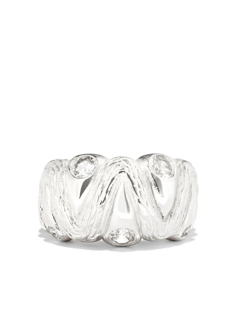 Sterling Silver Plants Share Everything Sapphire Ring