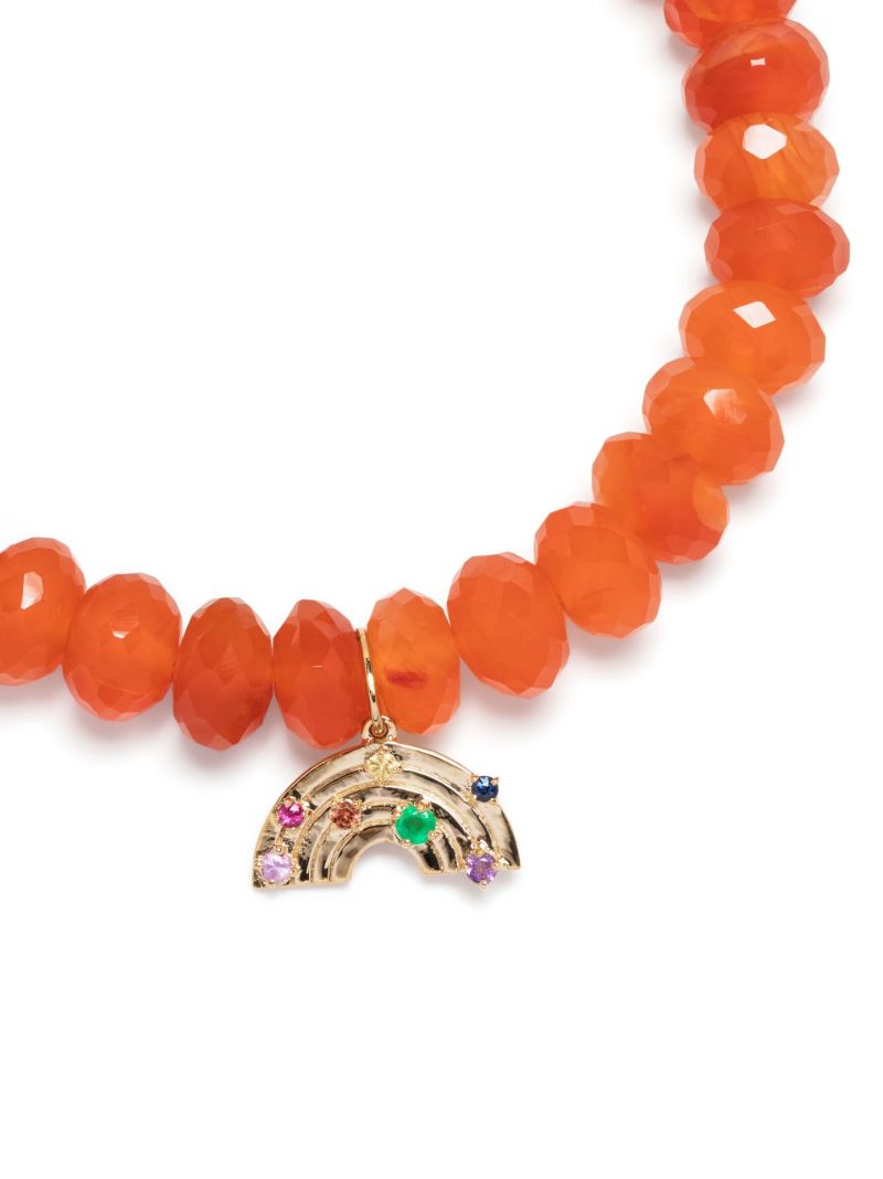 14k Yellow Gold Carnelian Bracelet