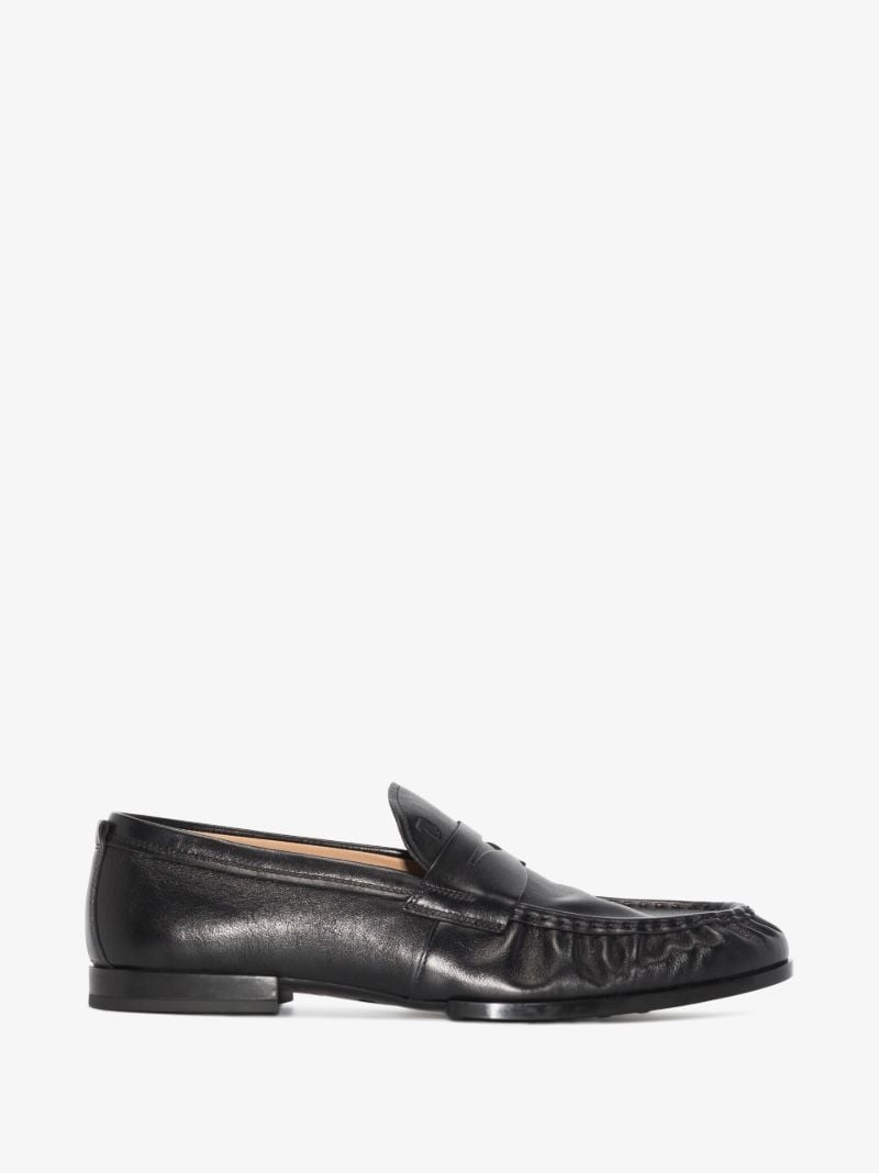 Black Moccasin Leather Loafers
