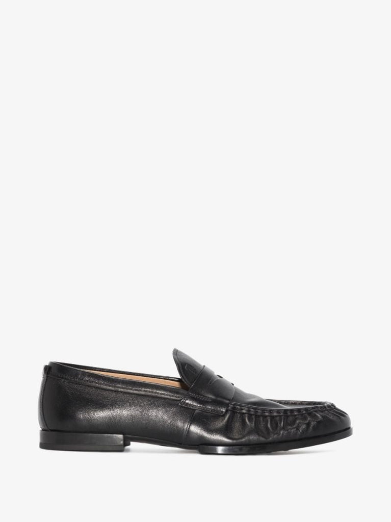 Black Moccasin Leather Loafers