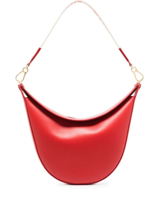 Red Luna Leather Shoulder Bag
