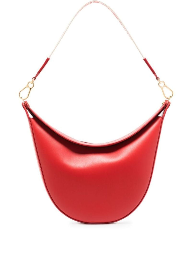 Red Luna Leather Shoulder Bag