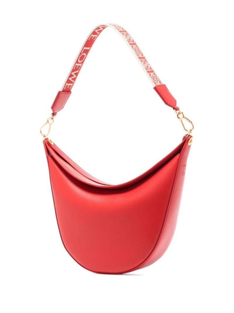 Red Luna Leather Shoulder Bag