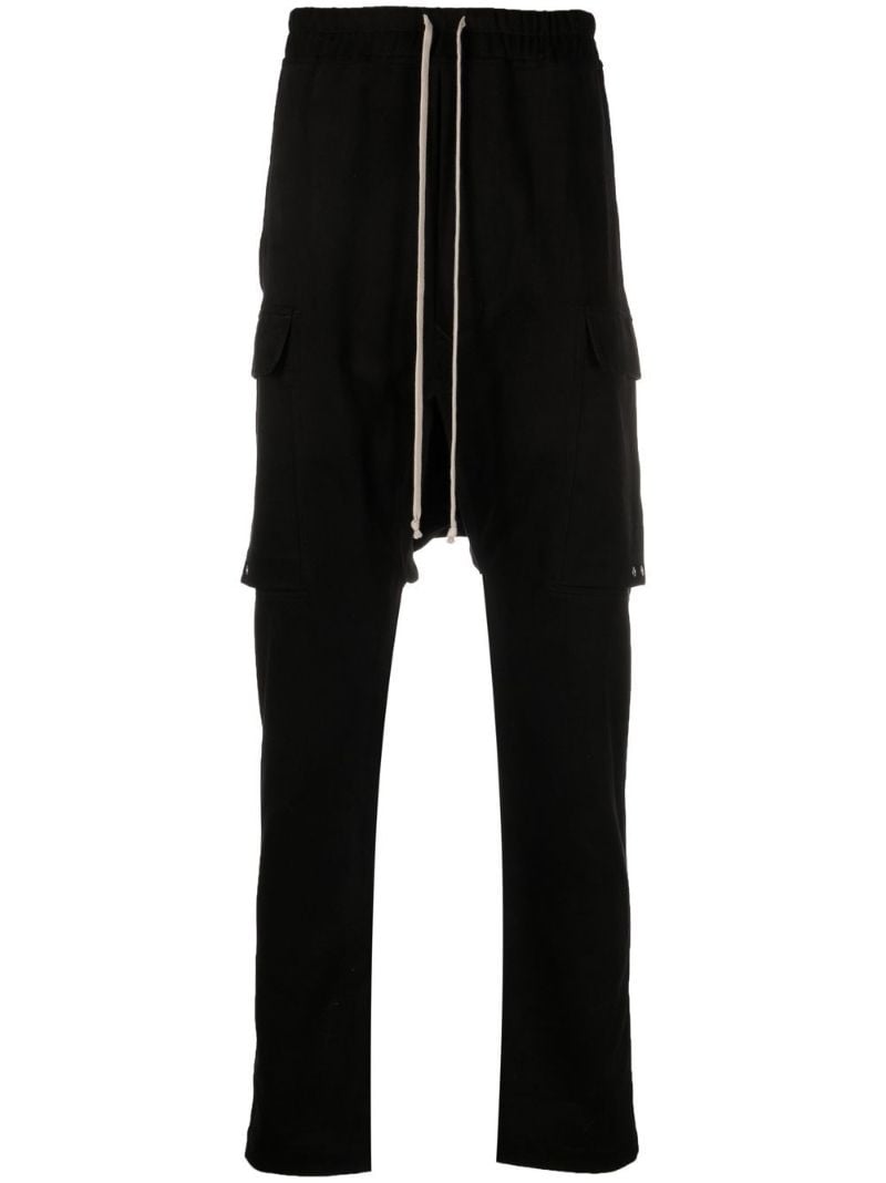 Black Cotton Cargo Trousers
