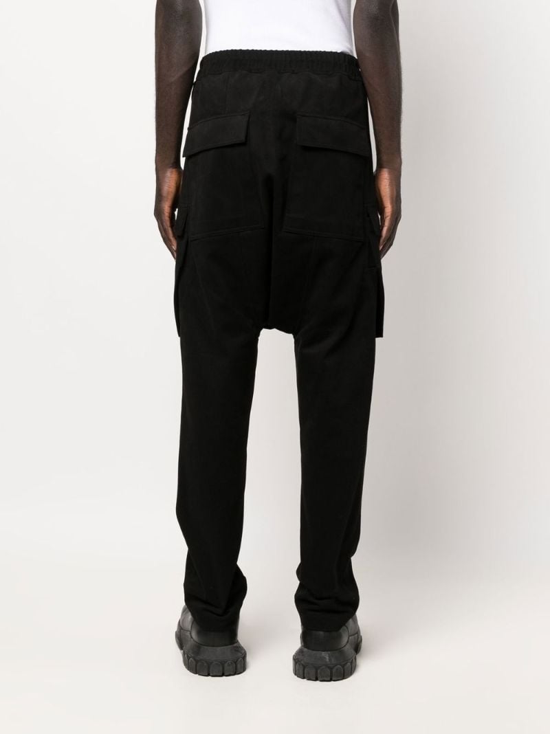 Black Cotton Cargo Trousers