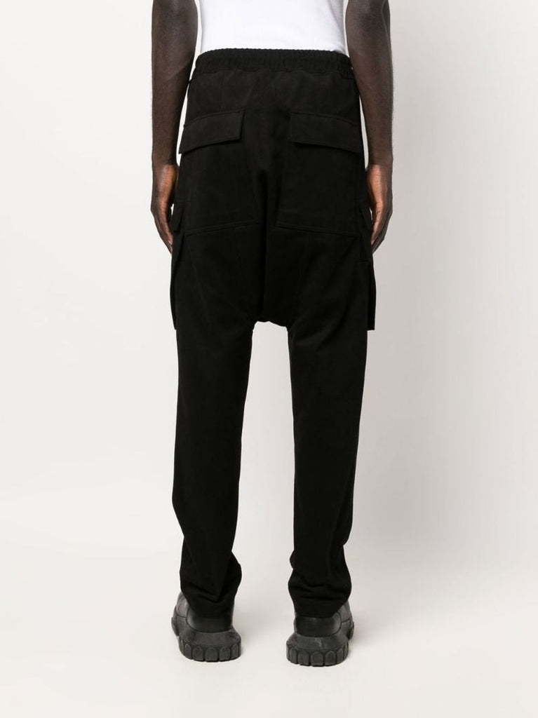 Black Cotton Cargo Trousers