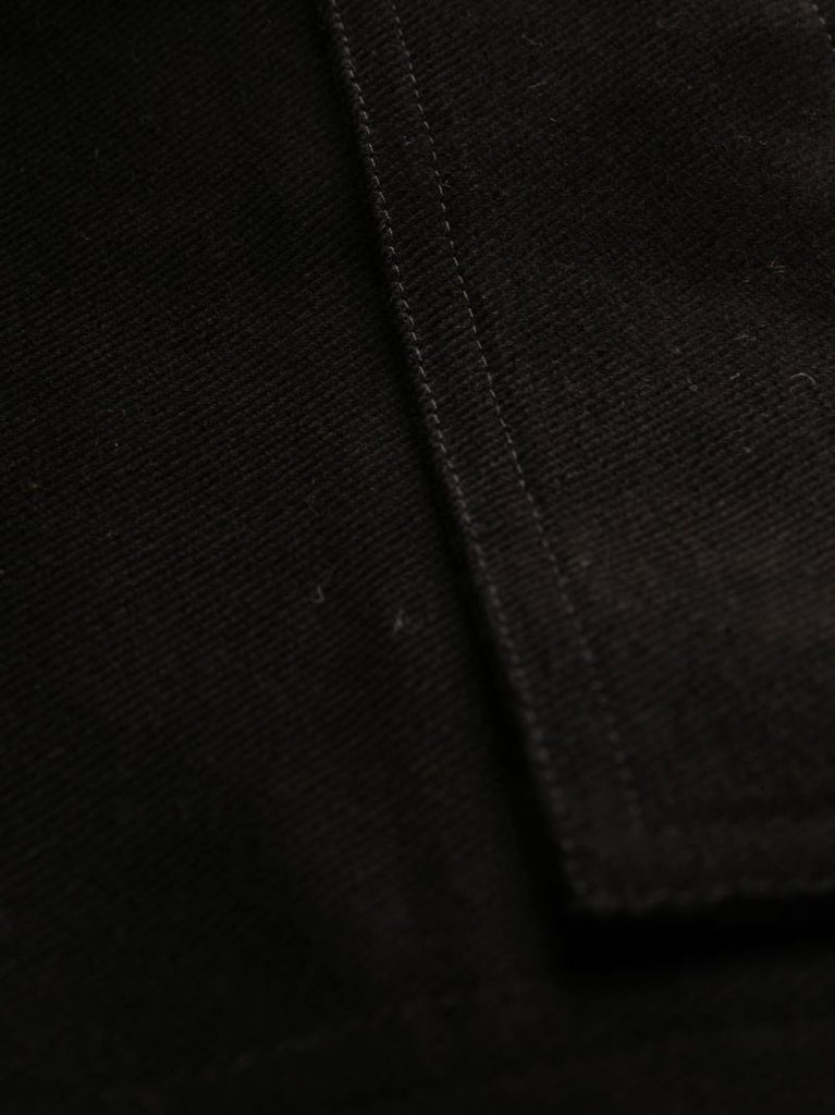 Black Cotton Cargo Trousers
