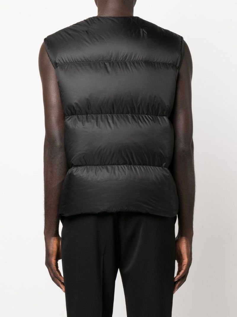 Black Cargo Quilted Gilet