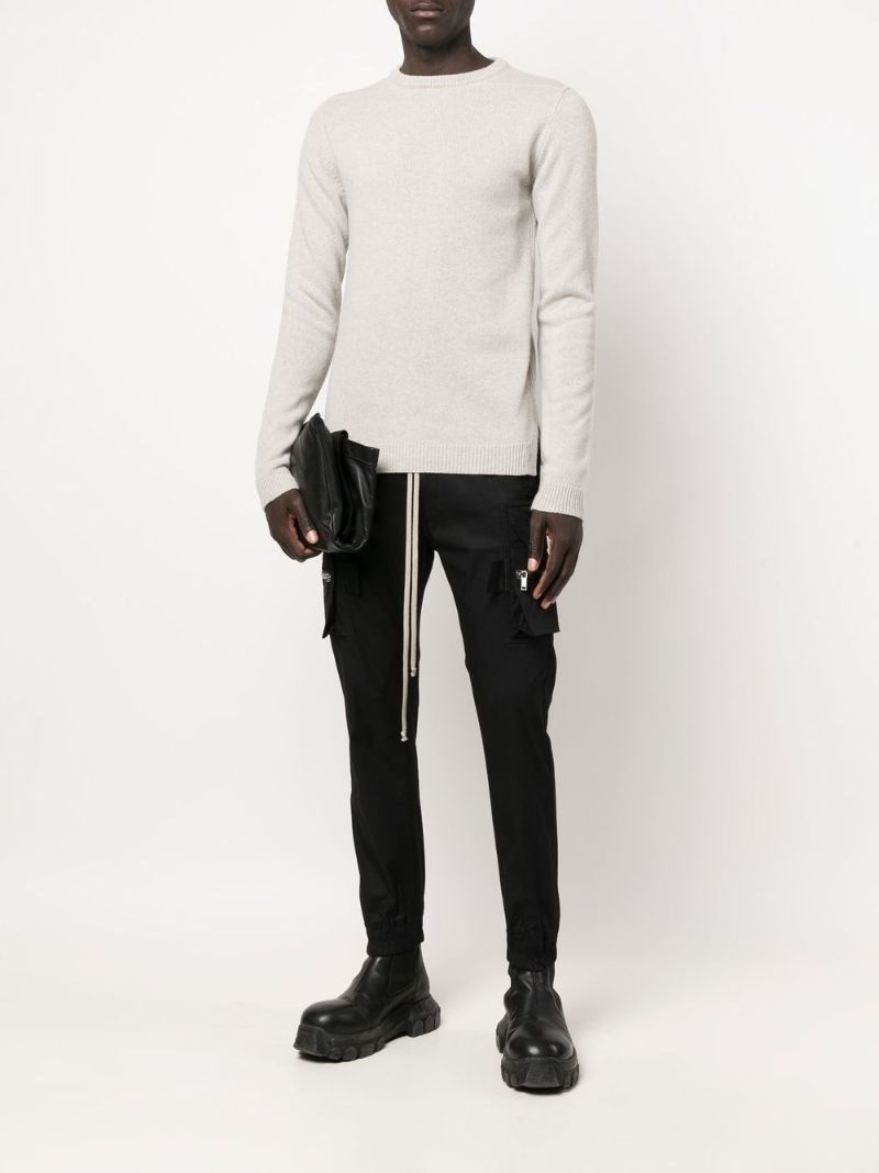 Neutral Biker Cashmere Sweater