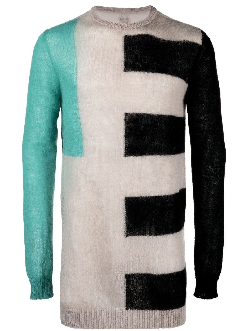 Grey Colour-block Sweater