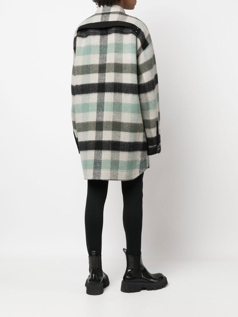 Green Check Wool Overshirt