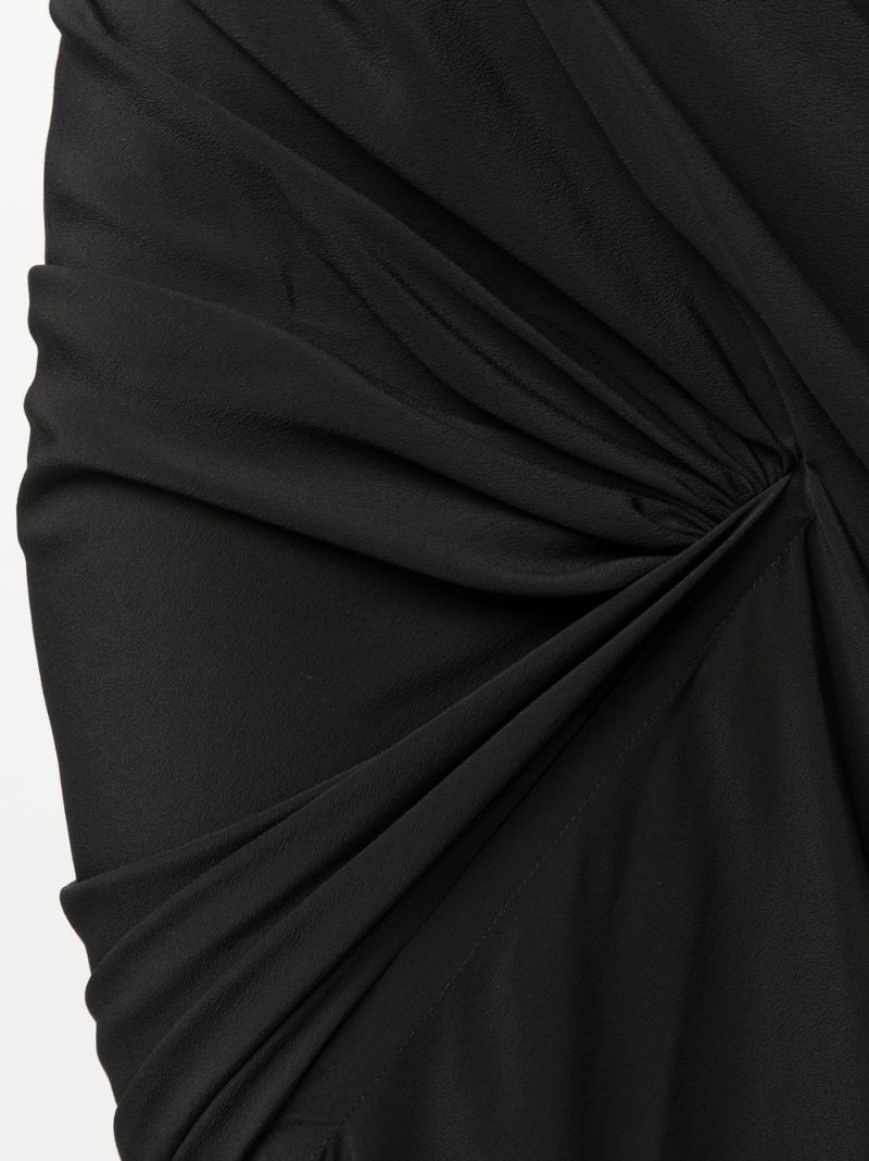Black Seb Draped Maxi Skirt