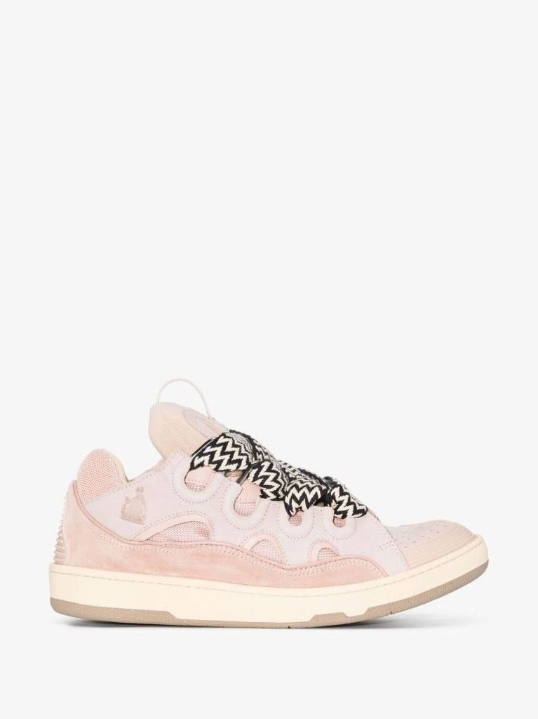 Pink Curb Leather Sneakers