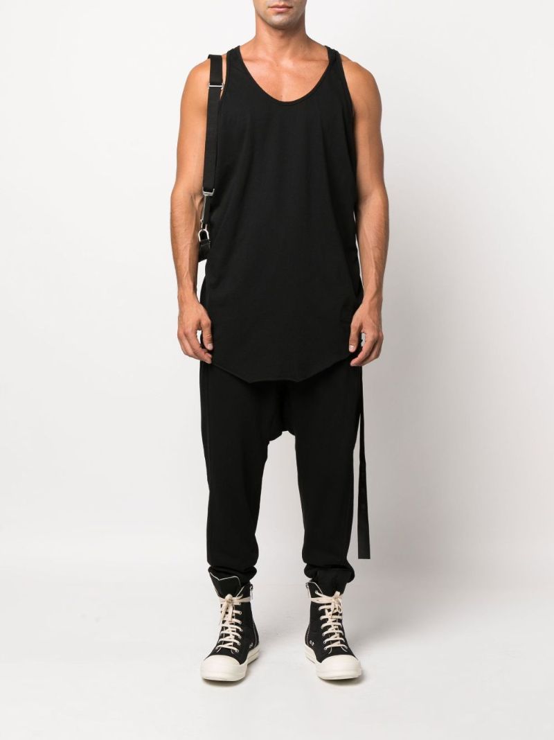 Black Halter Cotton Tank Top