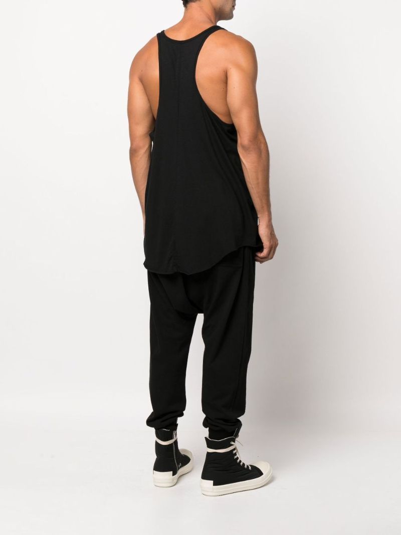 Black Halter Cotton Tank Top