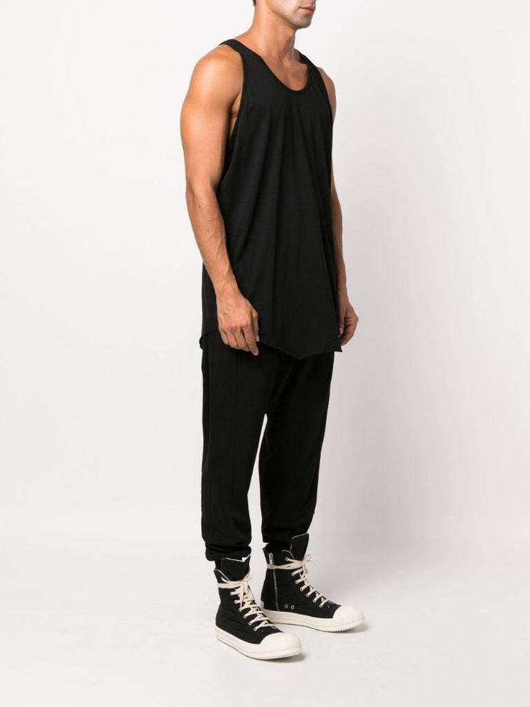 Black Halter Cotton Tank Top
