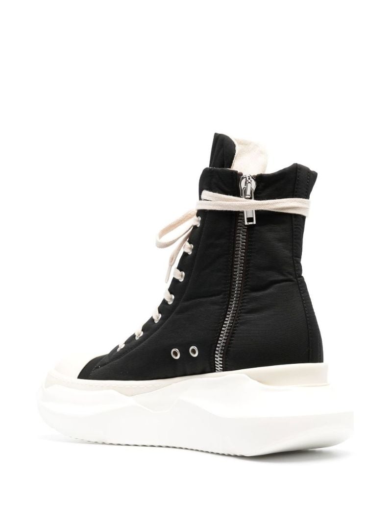 Black Abstract High-top Textile Sneakers