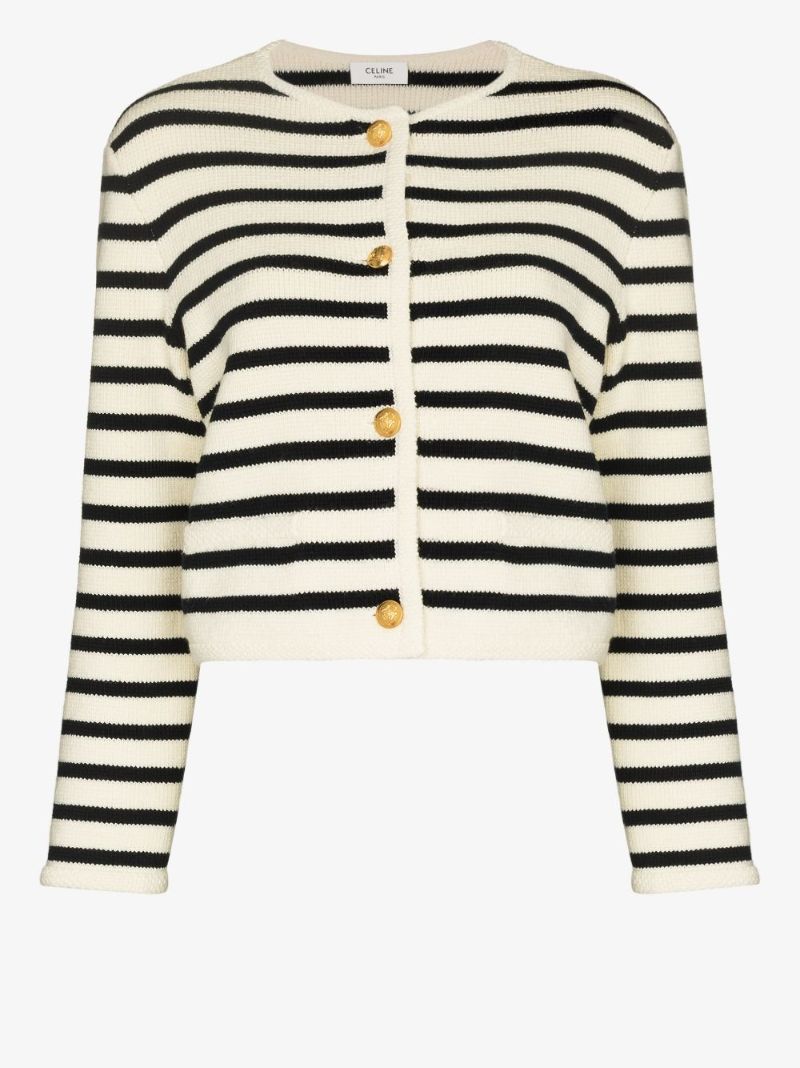 Striped Knitted Cardigan