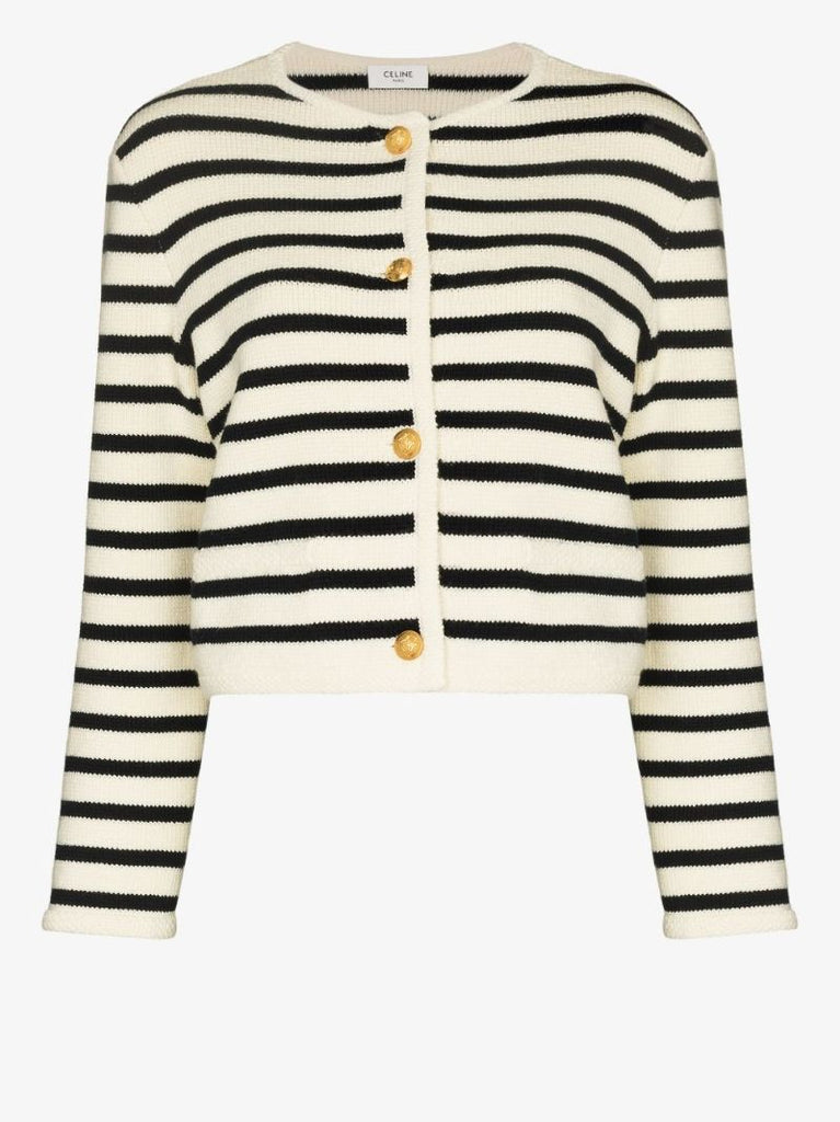 Striped Knitted Cardigan