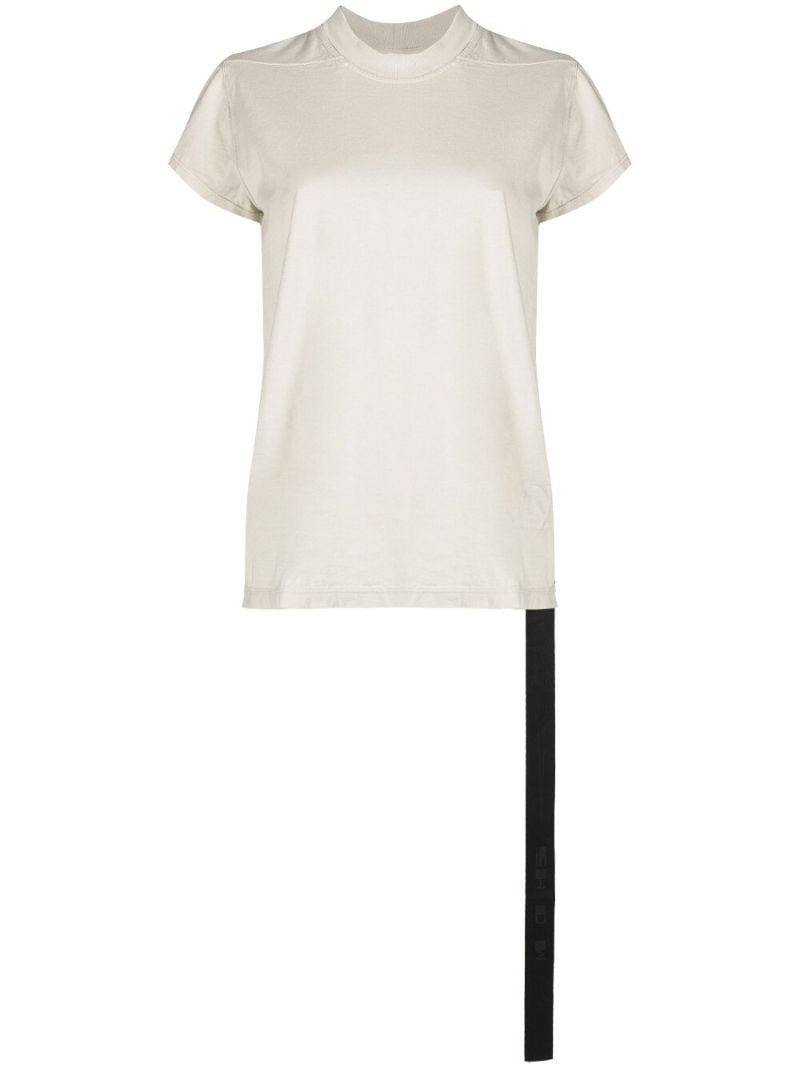 Neutral Drawstring Hem Cotton T-shirt