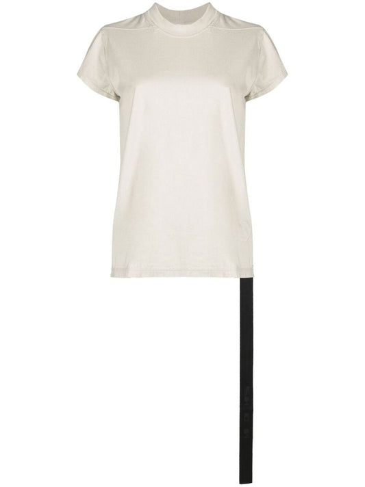 Neutral Drawstring Hem Cotton T-shirt