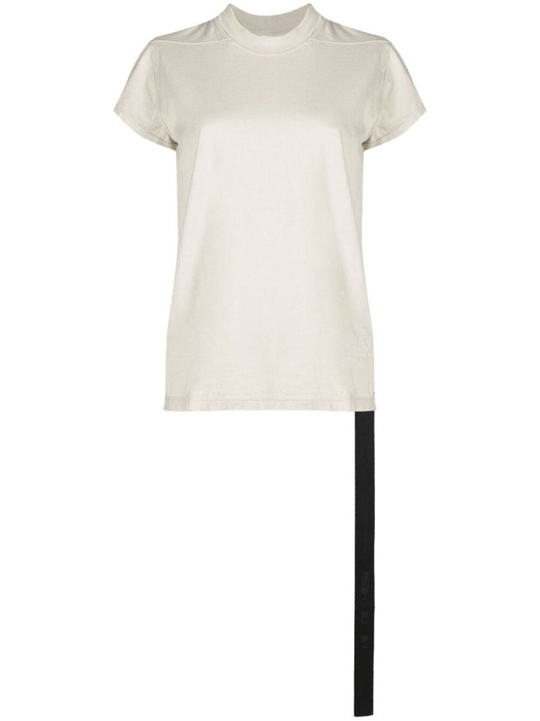 Neutral Drawstring Hem Cotton T-shirt