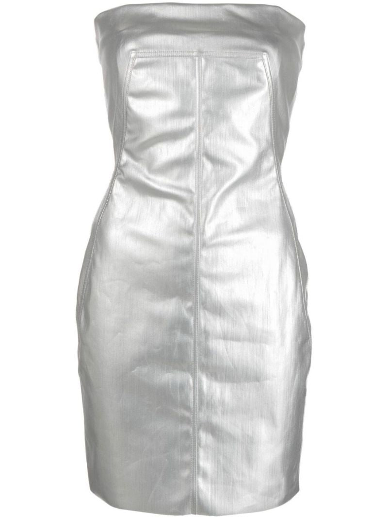 Silver Bustier Mini Dress