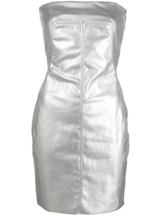 Silver Bustier Mini Dress