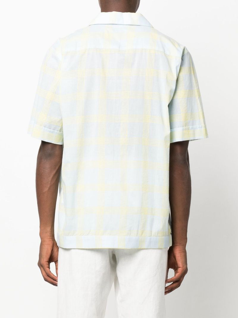 Blue Bakhoven Printed Short Sleeve Shirt
