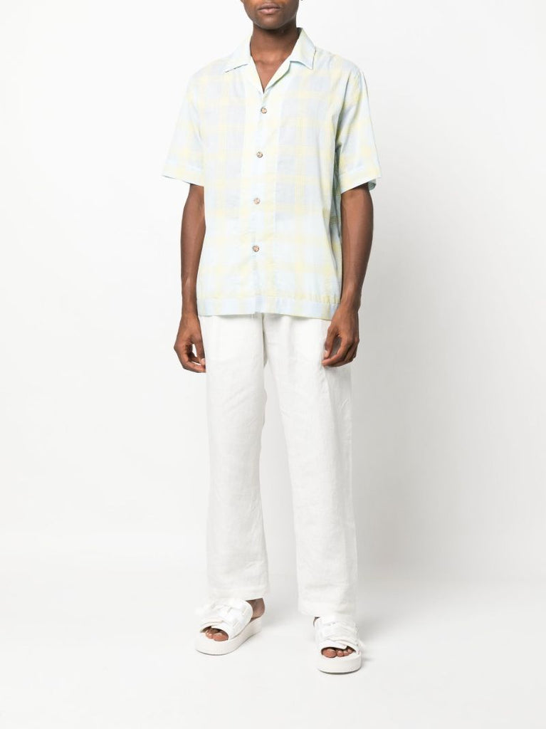 Blue Bakhoven Printed Short Sleeve Shirt